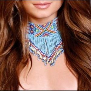 One of a Kind Tribal Beaded Choker